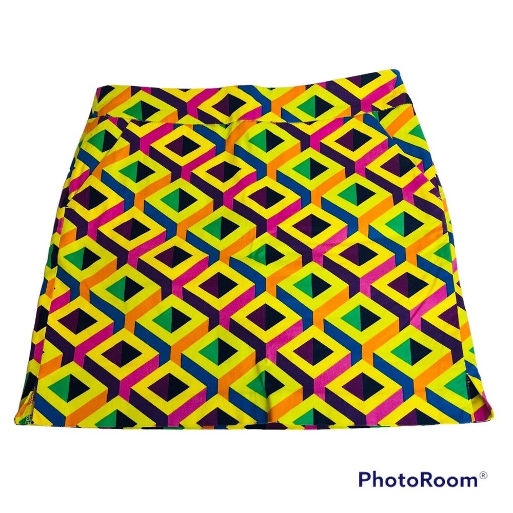 Loudmouth Womens 3D Cu￼be Golf Skort Shorts Skirt Ladies Multicolor Size 6